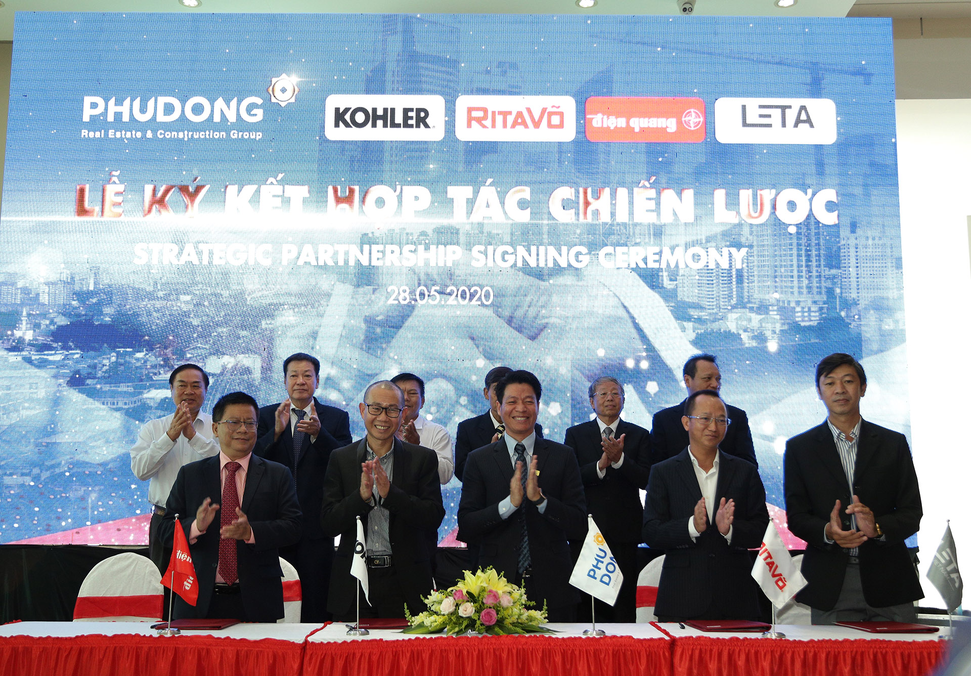 Phú Đông Group ký kết cùng các đối tác: Kohler, RitaVo, Điện Quang, Leta Việt Nam