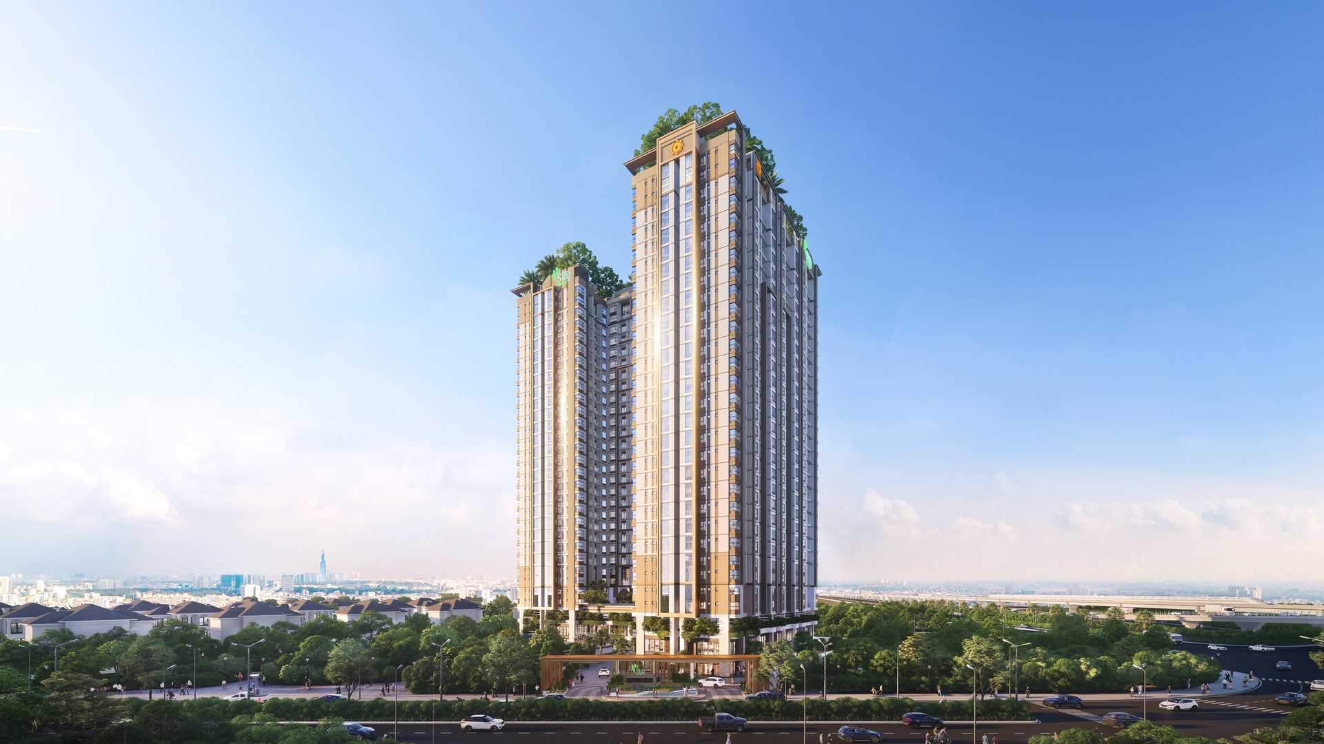 100% căn hộ của Phú Đông Sky Garden là căn góc, nhiều mặt thoáng. Ảnh phối cảnh