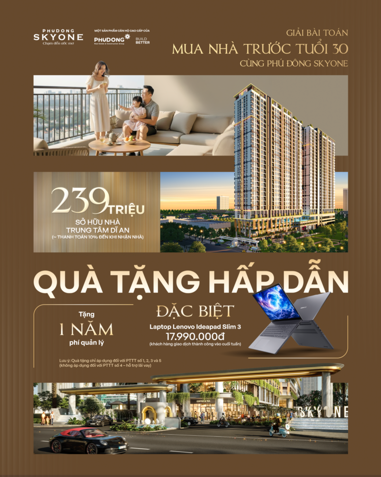 Giải Bài Toán Mua Nhà Trước Tuổi 30 Cùng Phú Đông SkyOne