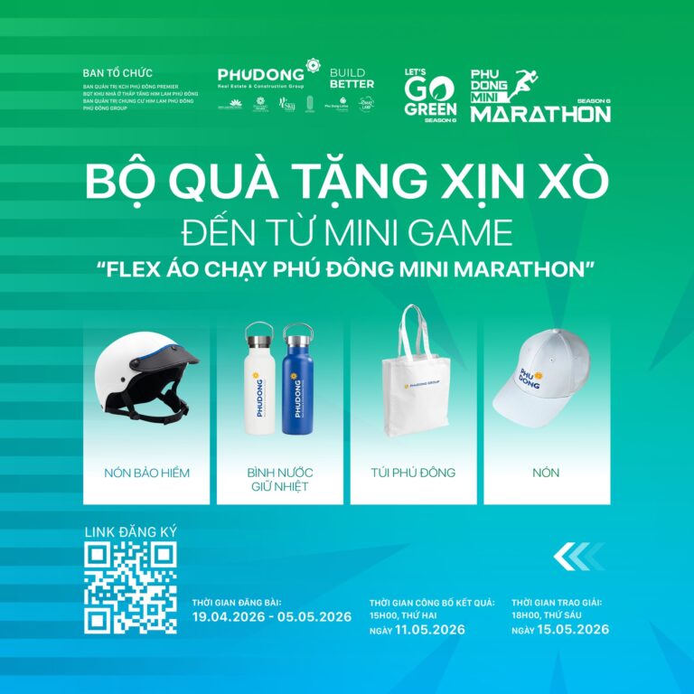 Bộ Quà Tặng Xịn Xò Đến Từ Mini Game “Flex Áo Chạy Phú Đông Mini Marathon”