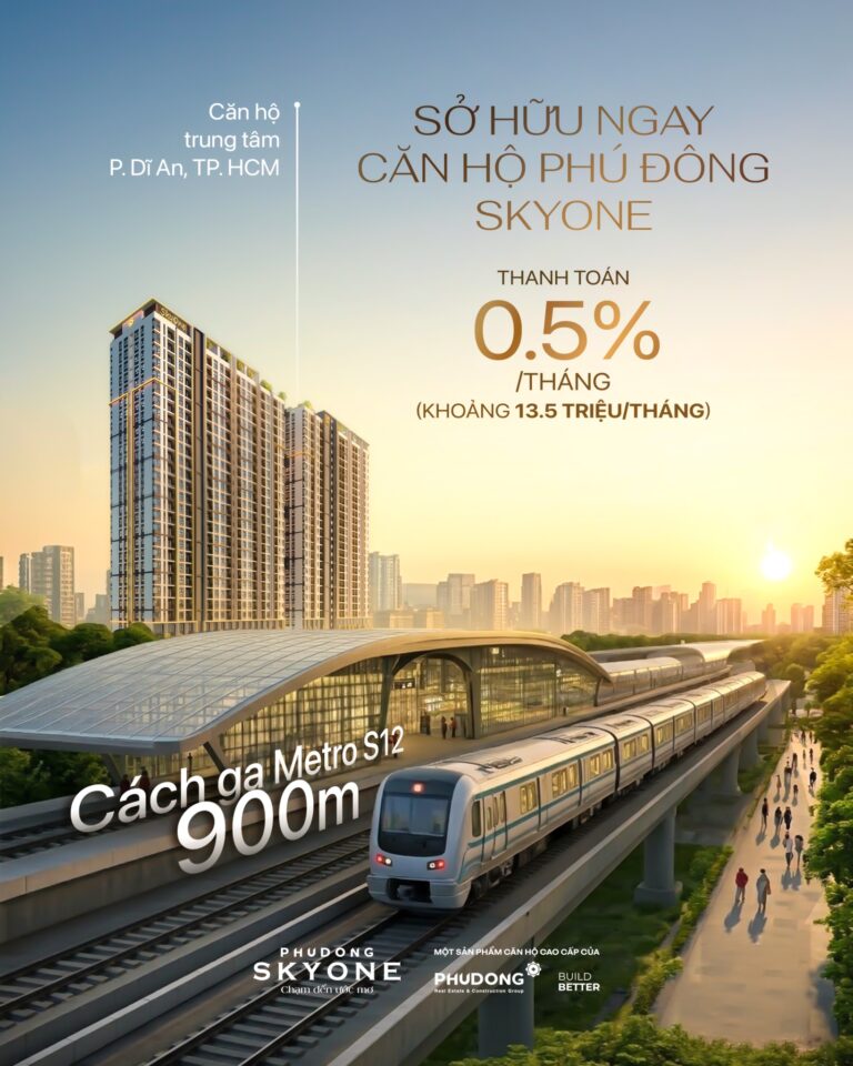Thanh Toán 13.5 Triệu/ Tháng Sở Hữu Ngay Căn Hộ Phú Đông Skyone