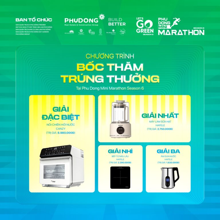 Chương Trình Bốc Thăm Trúng Thưởng Hấp Dẫn Tại Phu Dong Mini Marathon Season 6