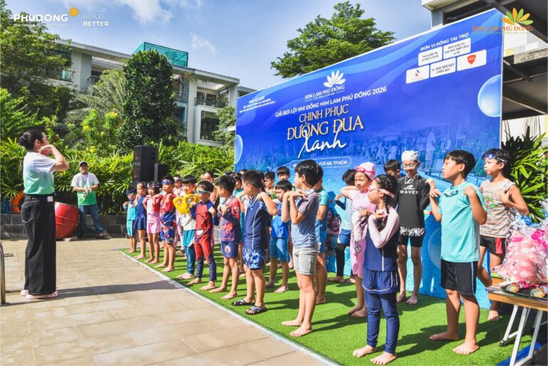 Cùng nhìn lại những khoảnh khắc sôi động tại Giải bơi lội Nhi đồng HL Phú Đông 2026