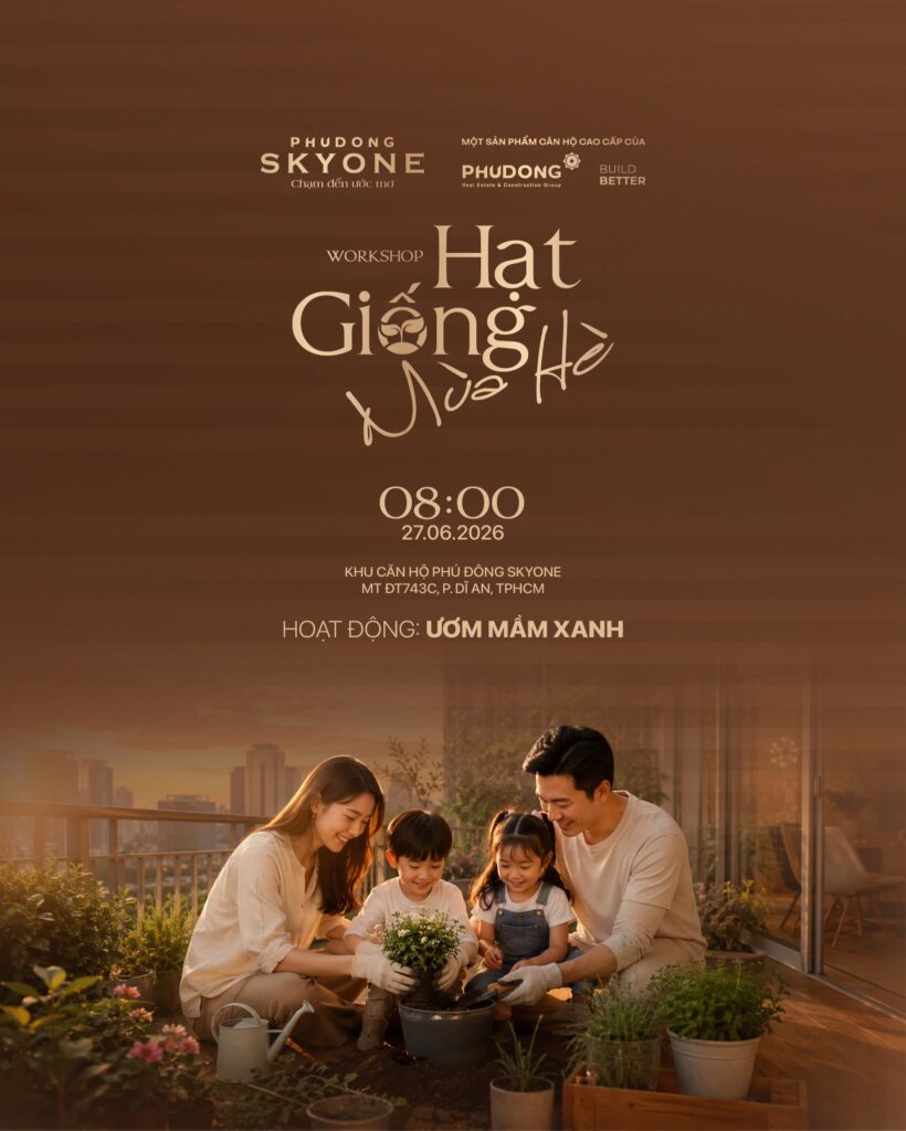 Cuối Tuần Này, Cùng Bé Gieo Mầm Xanh Tại Phú Đông SkyOne Nhé!